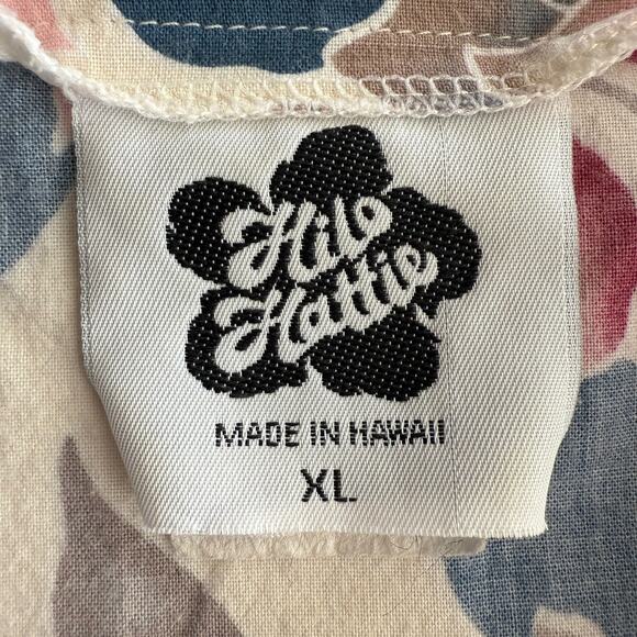 Hilo Hattie Hawaii VTG Cotton Rayon Tropical Hibiscus Top and Shorts Set XL - Picture 12 of 15